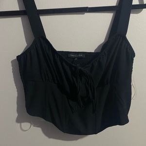 Hearts Tie Front Bustier Tank Top